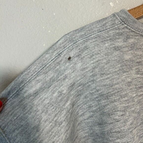 VTG 90s USA Olympics Crewneck Sweatshirt XLT Tall Heathered Gray Distressed - Picture 7 of 12